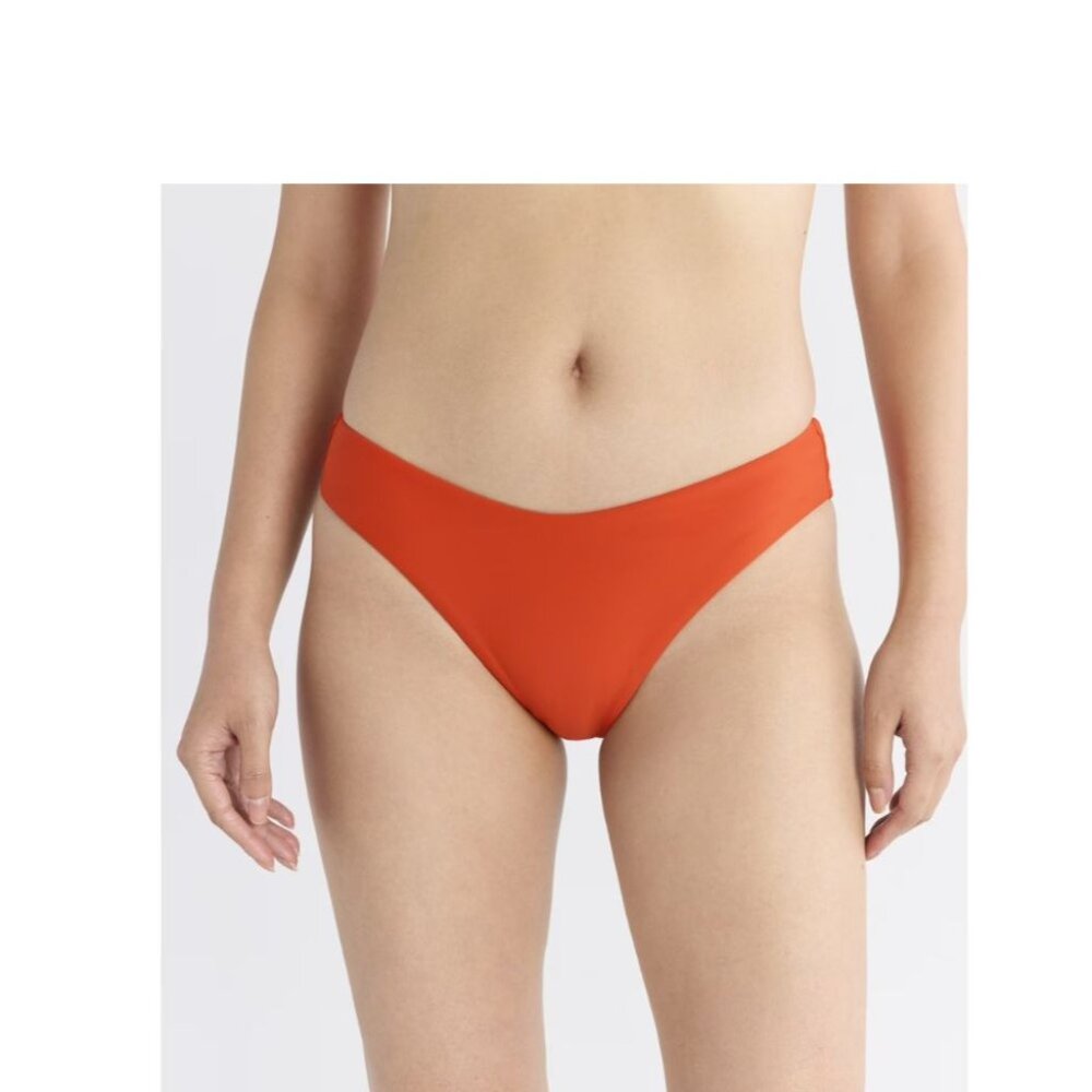 Free Assembly Women's Hi Cut Leg Bikini Swim Bottoms, Size LARGE BRIGHT RED NWT